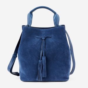 Gerard Darel Blue Suede Bucket Bag (Like New!)